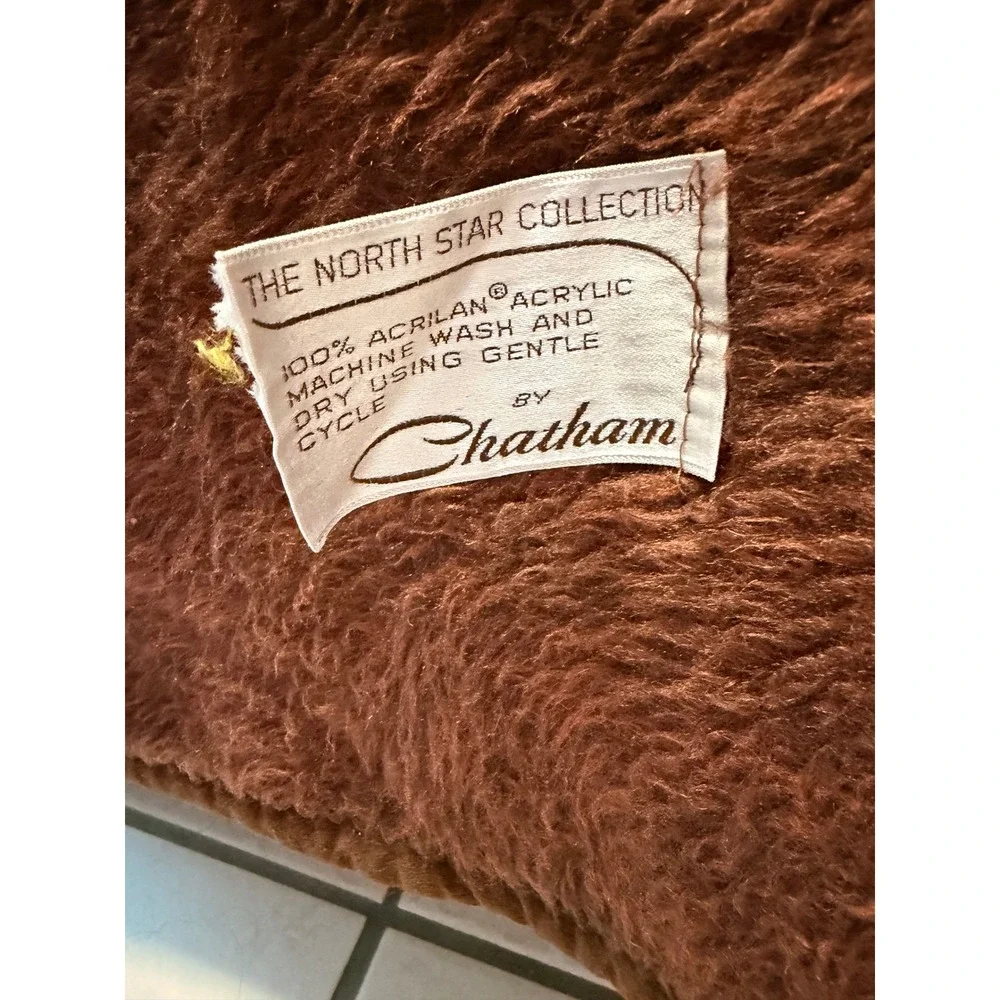 Vintage Chatham North Star Horse Blanket Reverse Acrylic San Marcos Style Brown